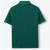 Men Single-breasted Knitted Polo Shirts Short Sleeve Stripe Jacquarded Luxury Cardigan American Fashion Premium Quality Knitwear