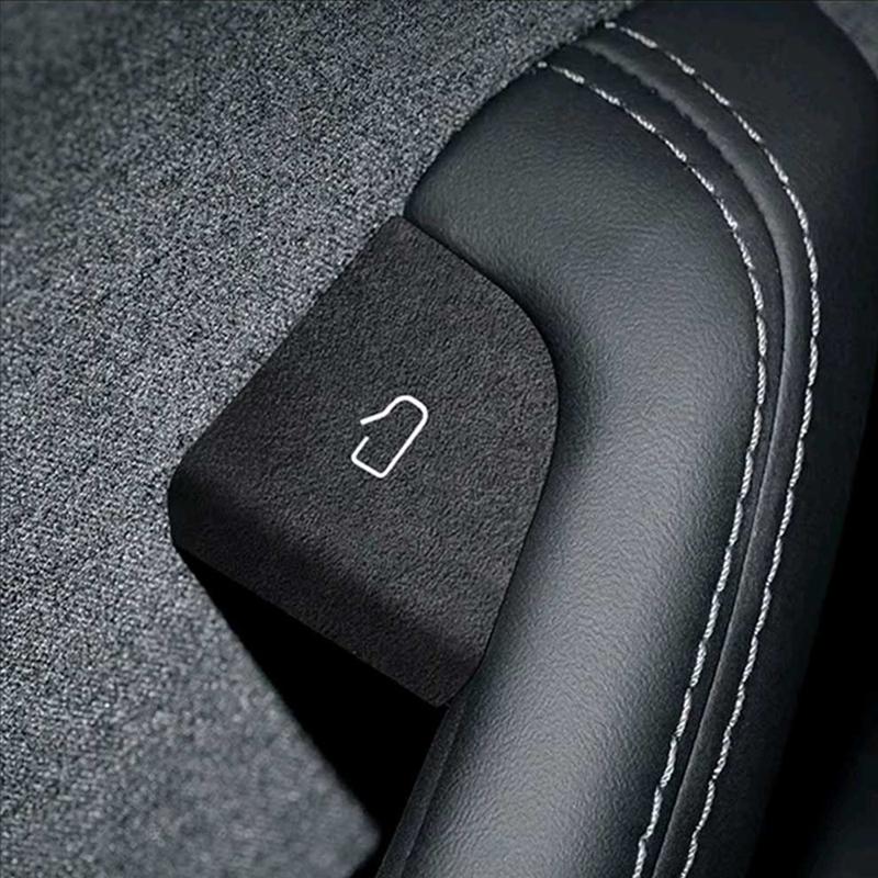 4pcs Car Door Button Control Panel Decoration Stickers Car Window Lifter Switch Suede Sticker for Tesla Model 3 Highland 2024-Up