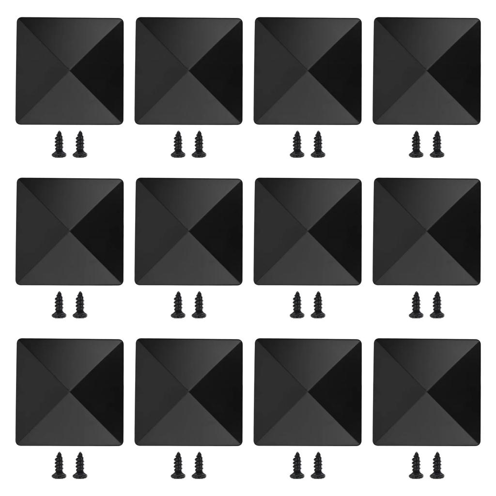 4x4 Post Cap Black Plastic Pyramid Cap Home Improvement Outdoor Use 102.5*102.5 Mm Easy Installation Heavy Duty Construction
