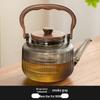 ZISIZ Thickened Glass Boiling Tea Pot with Handle