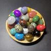 10pcs Energy Stone Natural Polished Stone Egg Mini 22x30mm Easter Decoration Egg DIY Random Pattern Egg Craft Garden