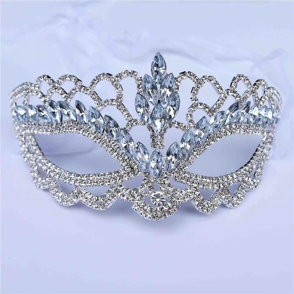 Accessories Color Headdress Shiny Luxury Bare Diamond Zircon New European And American Bride High-End Water Drop Mask