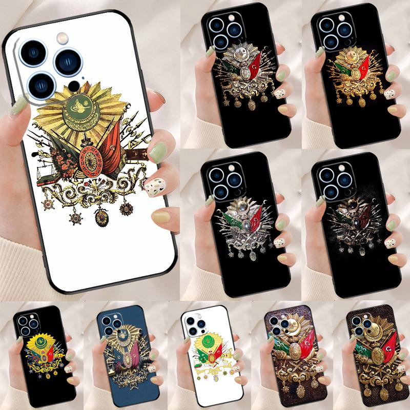 Ottoman Empire Coat Of Arms Case For iPhone 16 15 Pro Max 11 12 13 Mini 14 15 Pro Max 15 Plus XR 16e Phone Back Cover
