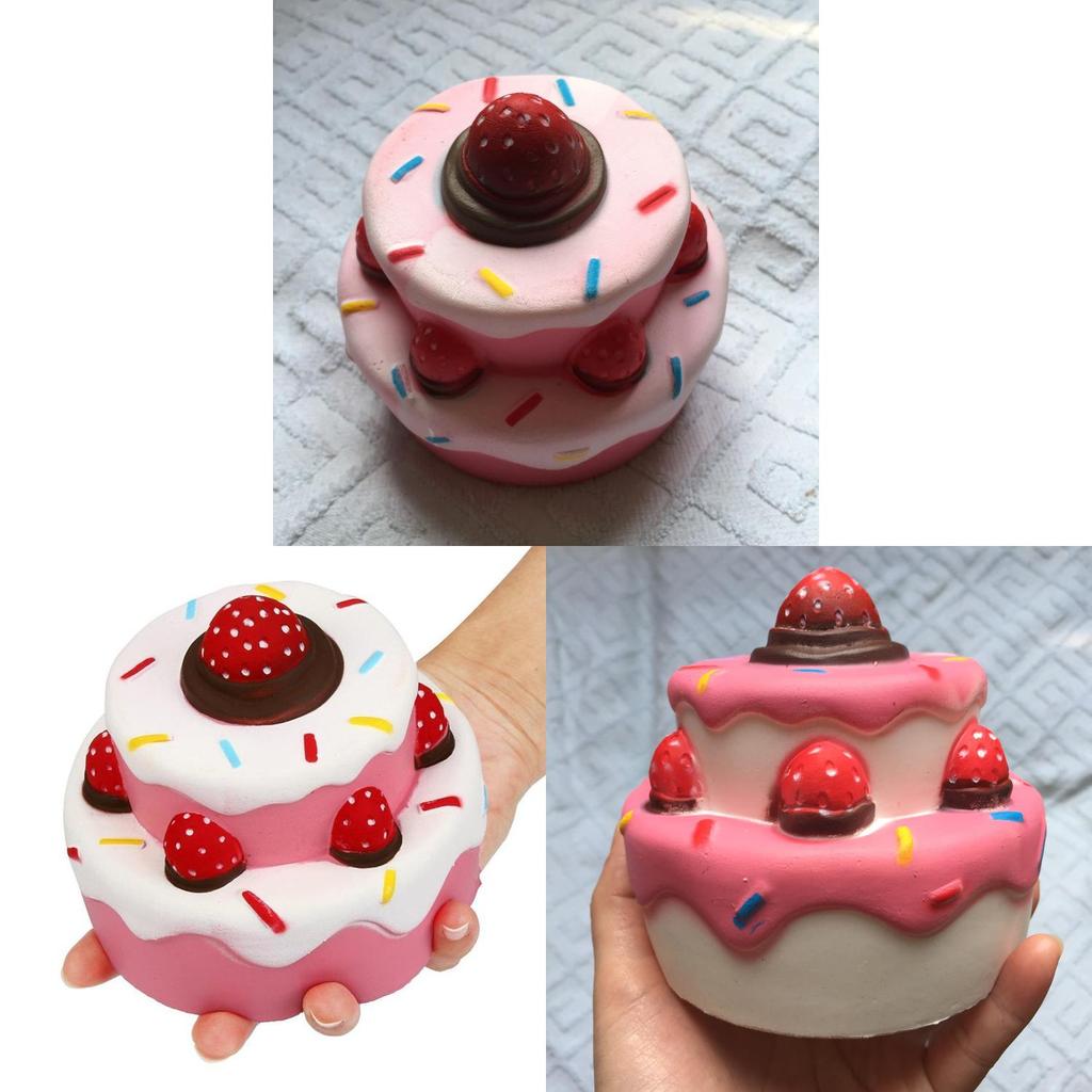 Squishy Strawberry Cake Model With Slow Rebound Pu Foam For Kids And Collectors
