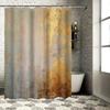 Modern Bathroom Decor Shower Curtain Cream Gold Metallic Texture Waterproof Bath Liner for Home Decoration Privacy Protection (1