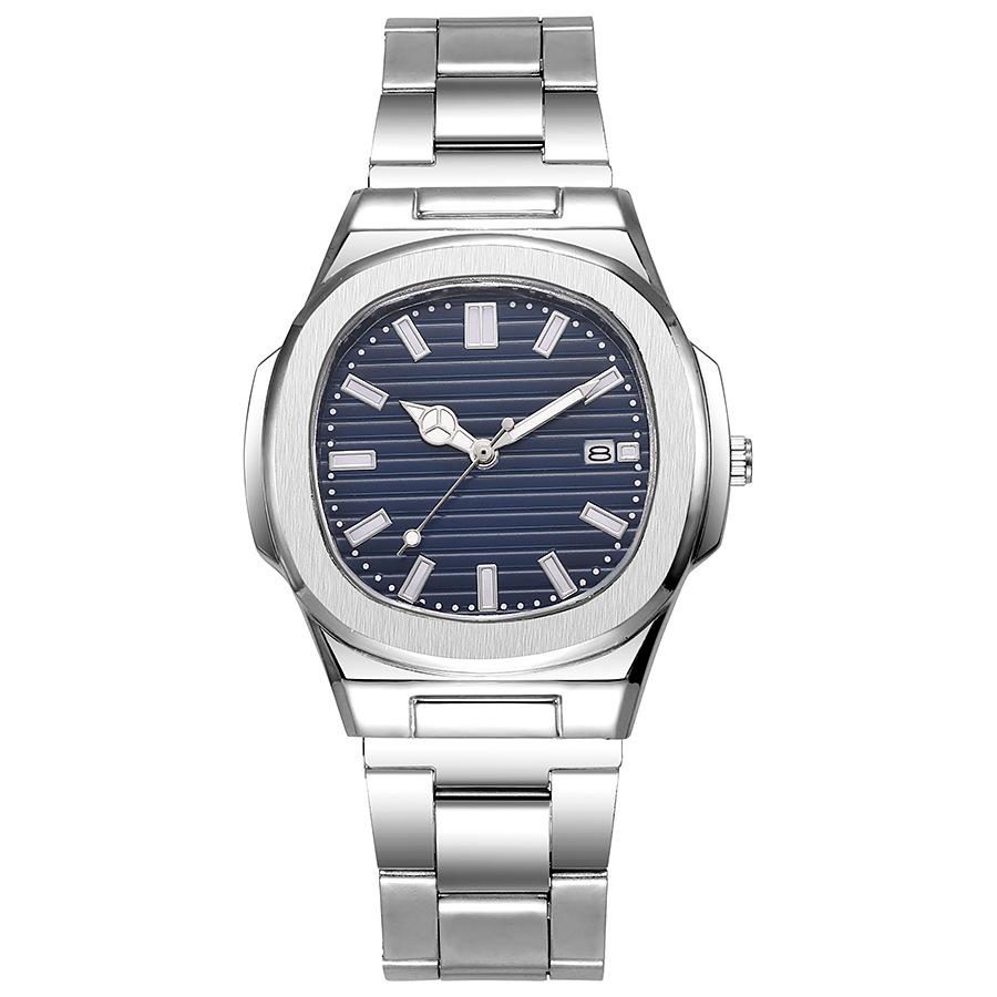 Square Sports Calendar Steel Strap Watch Men'S Quartz Watch Supply