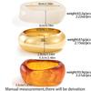 Salircon Vintage Irregular Acrylic Resin Smudging Bangles for Women Kpop Geometric Chunky Wide Bracelets Couple Jewelry Pulseras
