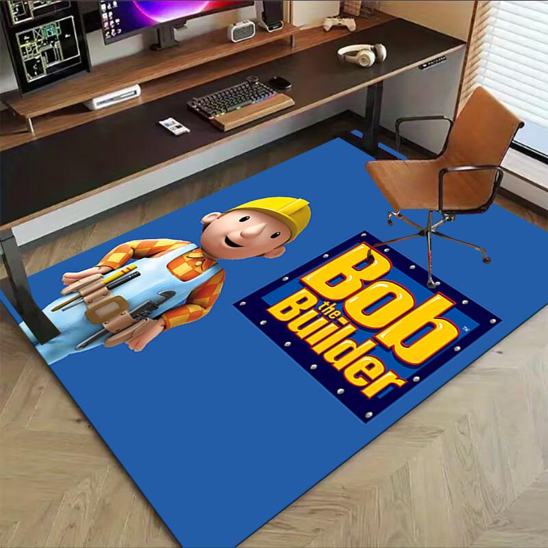 Builder'S Adventure Quest Carpet For Playroom Bedroom Living Room Sofa Home Decorkids Game Area Rug Nonslip Floor Mat