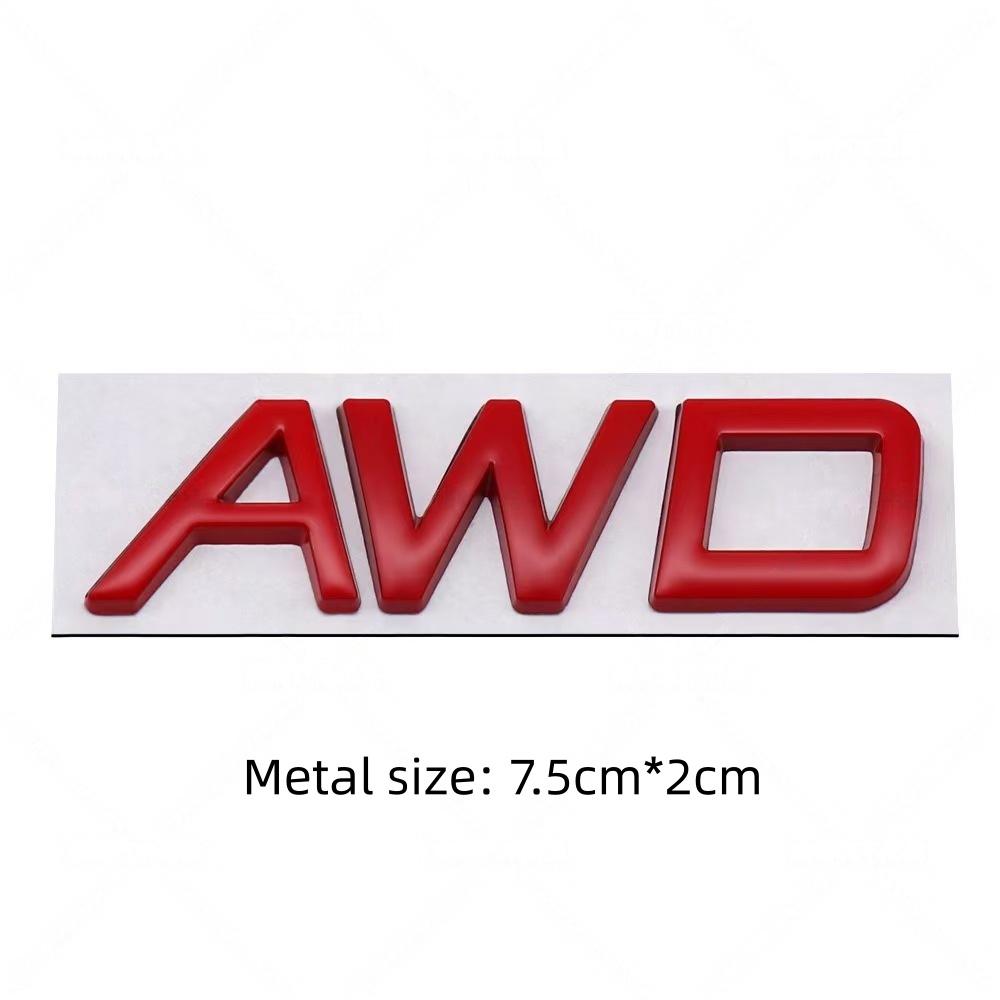 3D Metal AWD T5 T6 B5 B6 Letter Badge Sticker Rear Trunk Emblem Decal High-Quality Automotive Exterior Accessories
