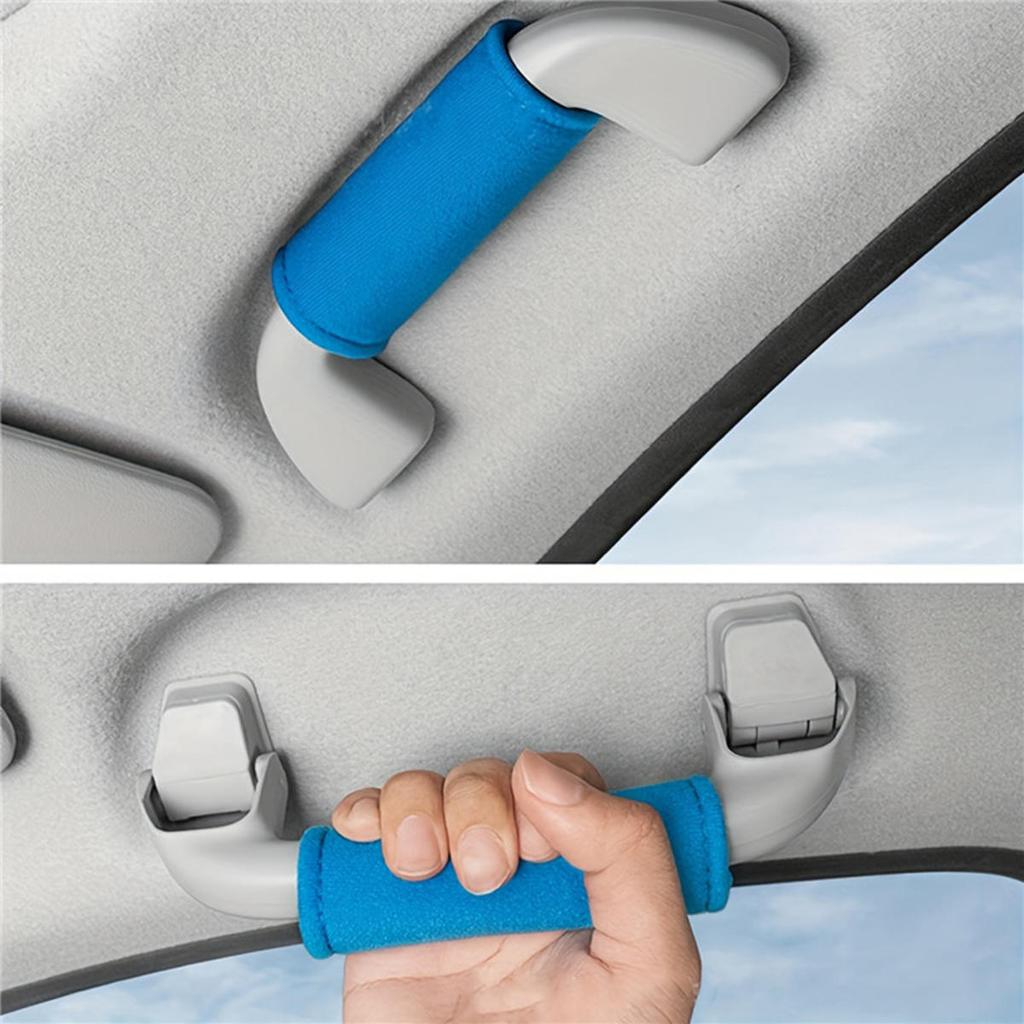 Soft Plush Car Roof Armrest Non-slip Car Handle Protector Pull Handle Cover Ceiling Handle Protective Cover Auto Interior Supply