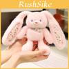 Pull Ears Bunny Plush Doll With Keyring For Kid Room Decor Gift