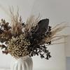 Wabi-Sabi Retro Floral Arrangement with Eucalyptus & Reed Grass for Home Decor & Photography