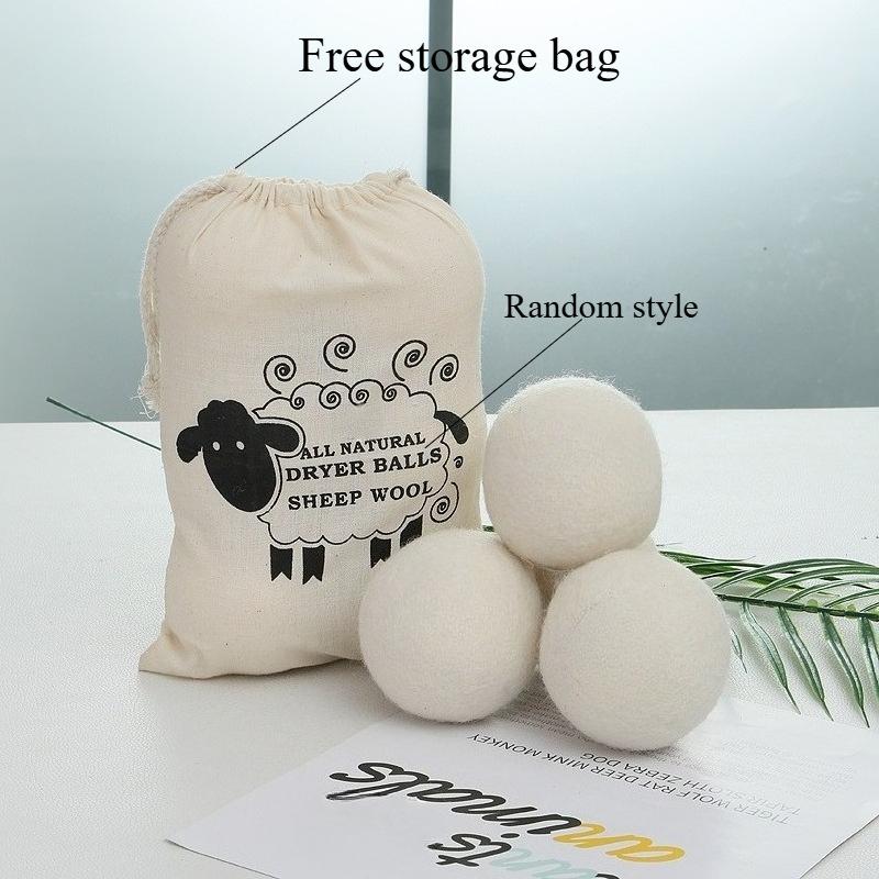 5Pcs Reusable Wool Dryer Balls Clothes Softener Laundry Fleece Dryer Ball Kit Home Clothes Dryer Washing Machine