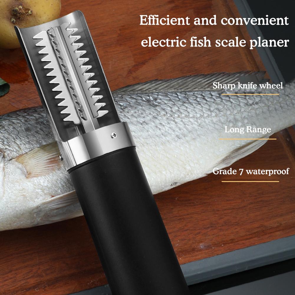 Portable Wireless Electric Fish Scaler Remover Cleaner Scraper Fishing Knif Descaler Kitchen Clean Tools Battery Scalers Se G6I0