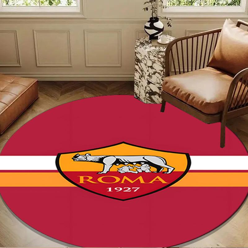 1PC rug Rome Football club Round mat Home Decor, Chair rug For livingroom,Bedroom, doormat home decor Birthday Gift Christmas Gifts