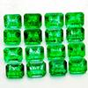 CERTIFIED Green Emerald Cut 6 PCS 60 Carat Natural Emerald Lot Loose Gemstone MQ-94