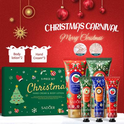 Christmas Fragrance Moisturizing Hand & Body Cream 5-Piece/box Gift Set Winter Body Lotion