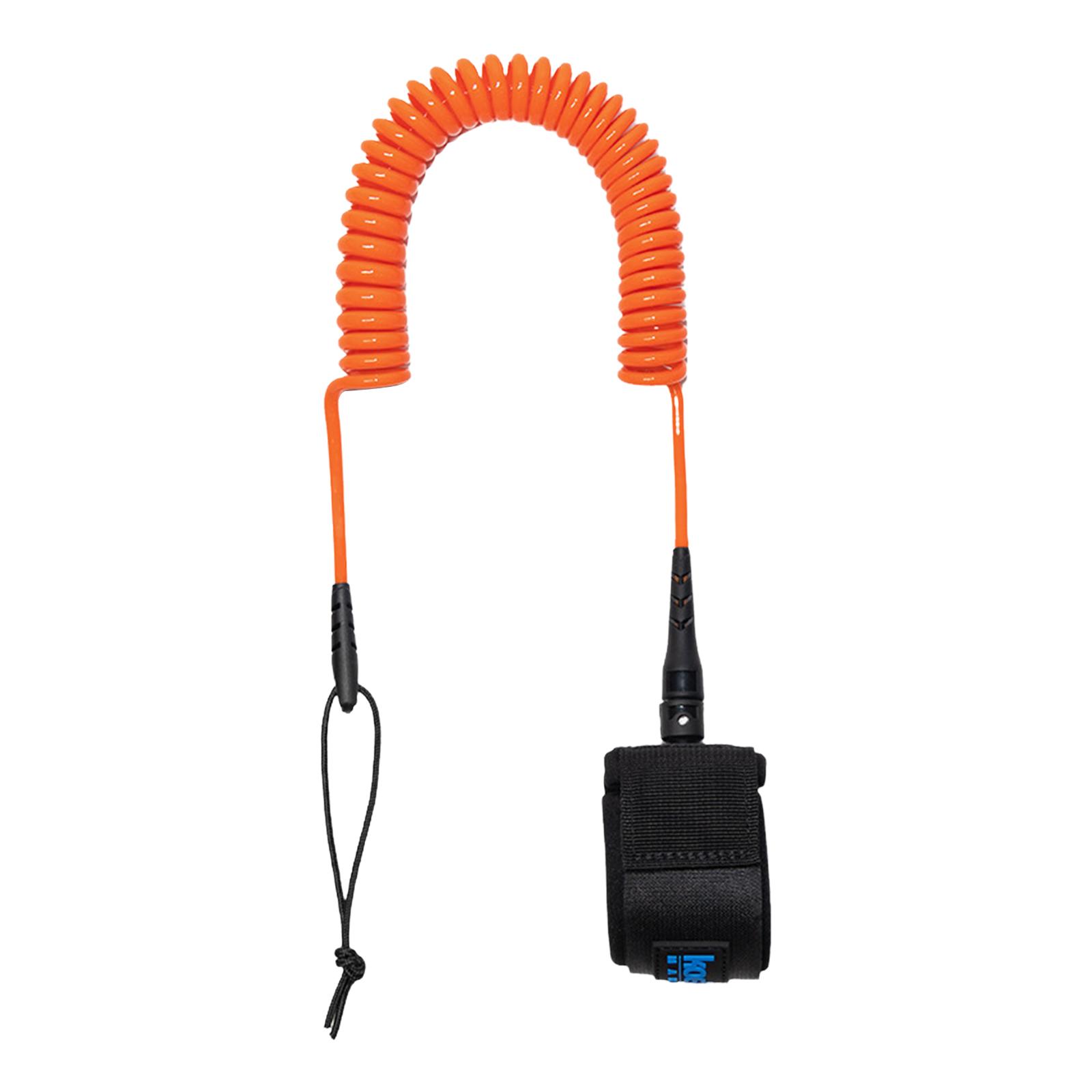 Coiled SUP Leash 5.5mm Thick SUP Ankle Safety Rope Stand Up Paddle Board Leg Rope for Paddleboard Shortboard Longboard оранжевый