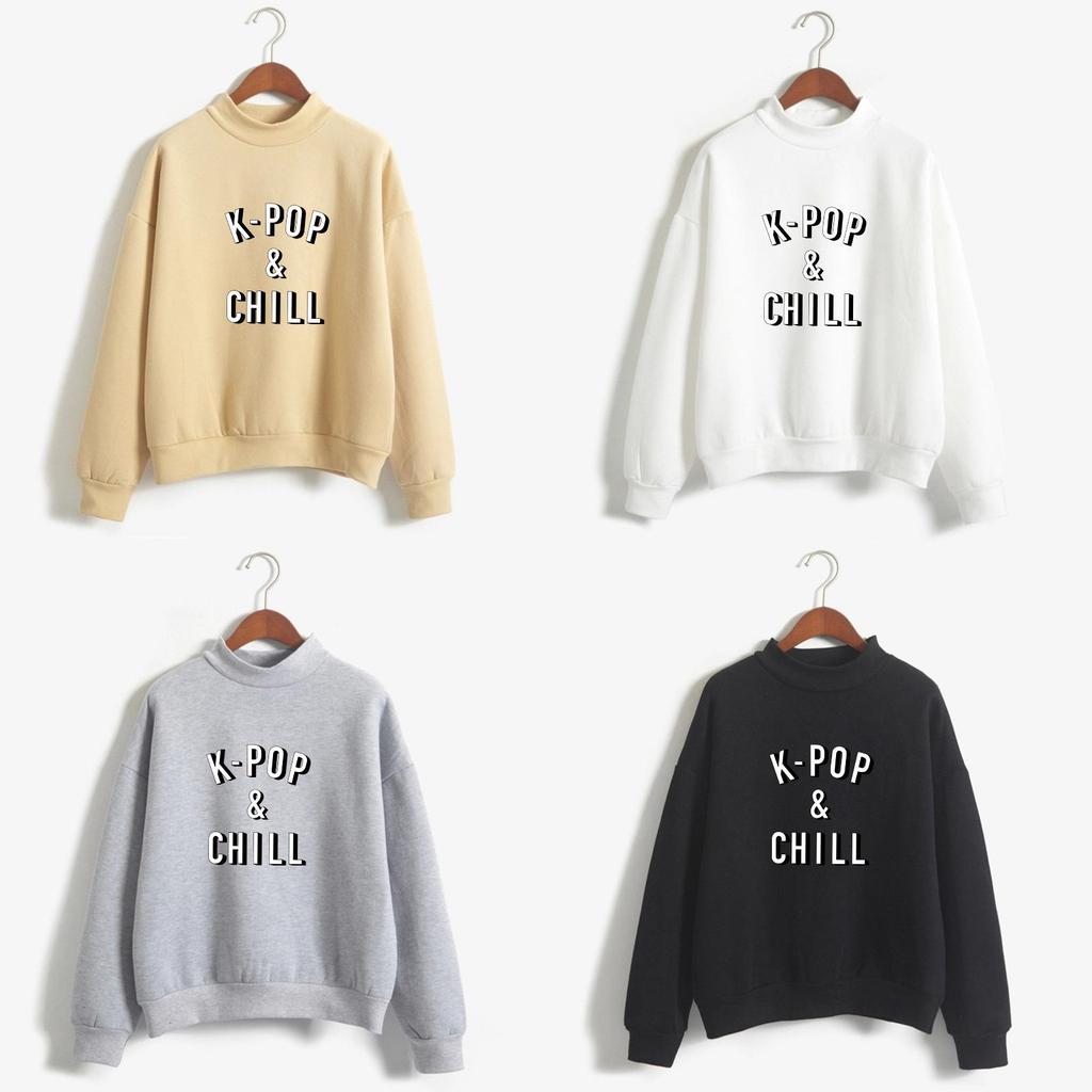Kpopchill Women Sweatshirt Sweater Tops Jumper Hoody Pullover Colors 8 8 Colors