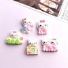 Cute Floral Cat Resin Accessories for DIY Phone Cases and Hair Clips