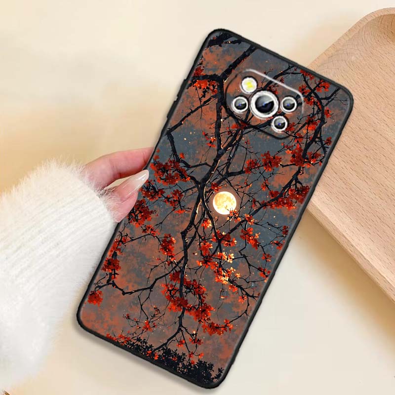 Cosmic Starry Sky Pattern Phone Case For Xiaomi Mi Poco F3 F4 F5 F6 X3 X4 X5 X6 X7 M3 M4 M5 M6 M7 GT Pro 5G Black
