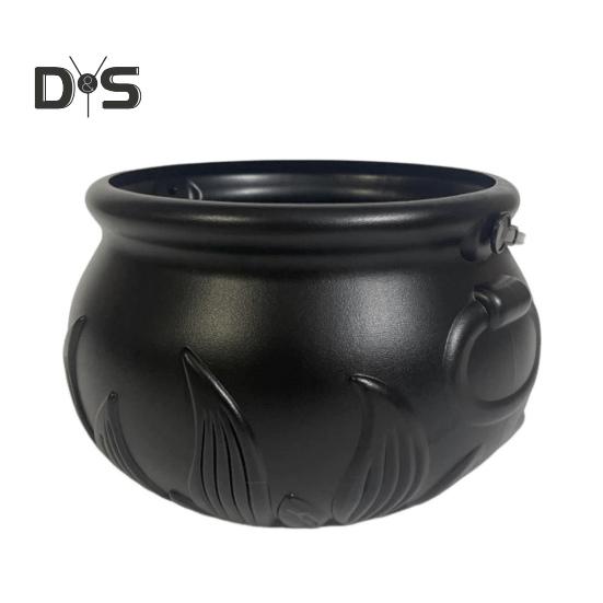 Halloween Candy Bucket with Handle Multifunctional Halloween Treats Holder Retro Candy Cauldron for Kids Trick-or-Treating