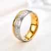 European & American Fashion Titanium Steel Diamond Couple Rings