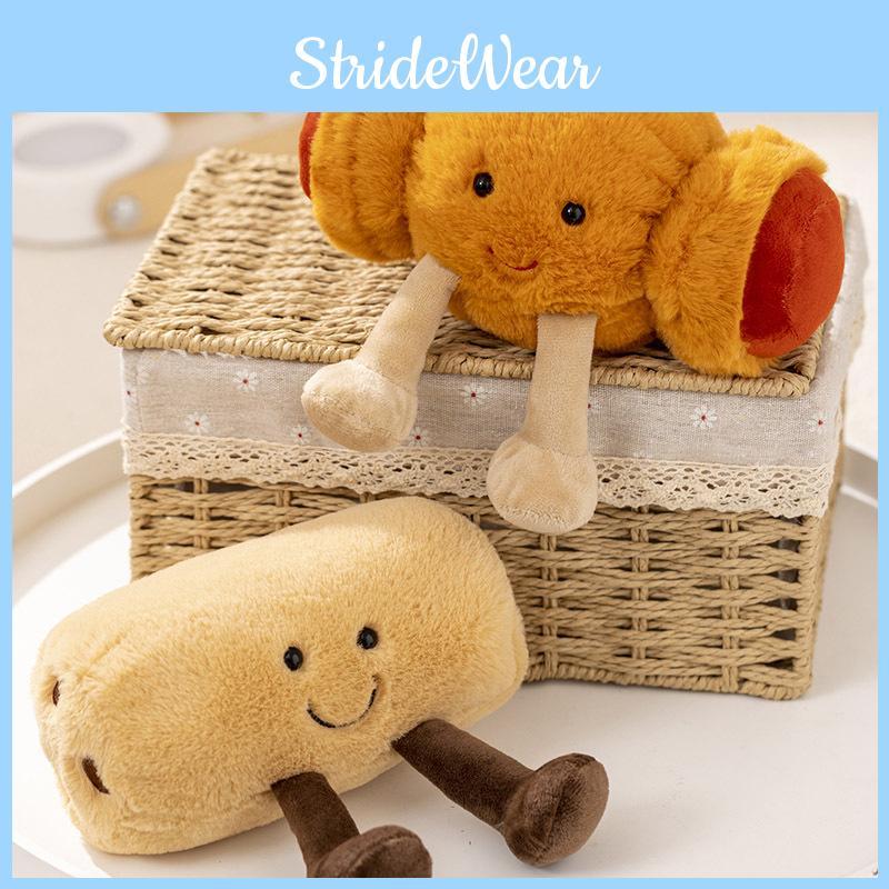 Adorable Plush Toast Bread Toy Small Cute Doll Croissant Baguette Pretzel Hanging Ornament Soft Short Plush