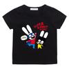 T-shirt per Bambini Cartone Animato Simon Super Coniglio Carina Hip Hop Ragazzi Manga Bambini Top Casual Girocollo T-shirt per l'Estate