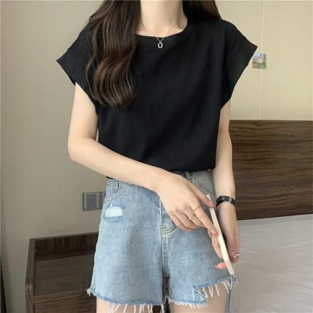 Navava Women Simple Daily Cap Sleeve T shirT nT2627
