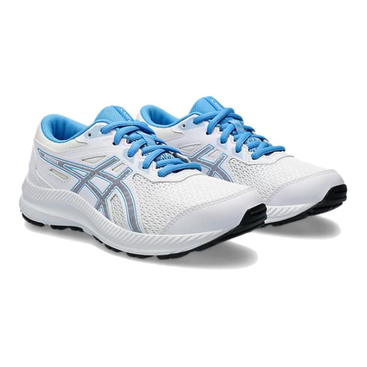 Asics Gel-Contend 8 Comfortable Lightweight Stability Outdoor Sports Running Shoes Kids Sneakers White 1014A259-107