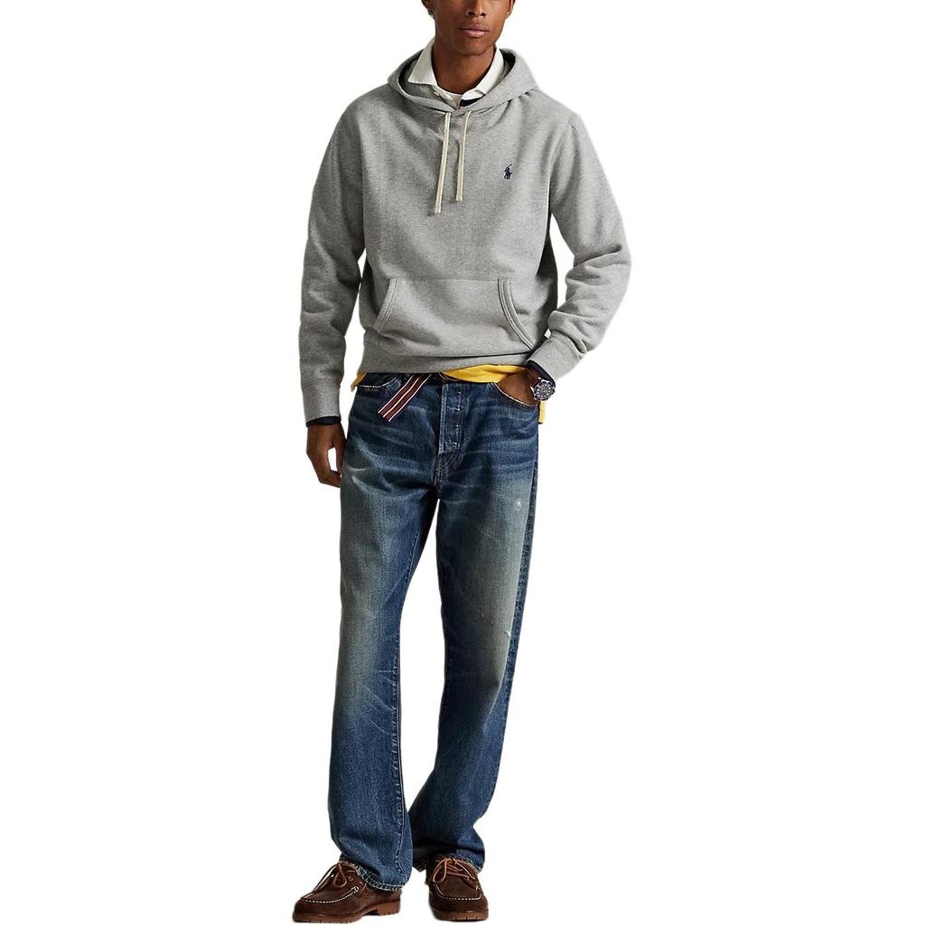 Polo Ralph Lauren Solid Logo Embroidered Hooded Pullover Long Sleeve Sweatshirt Men Sweatshirt 710852073-019