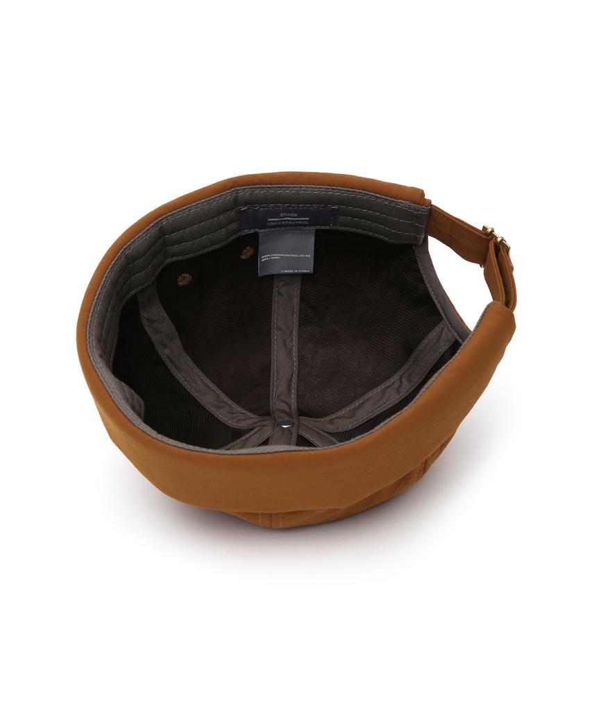 Eondeokeonteulolseutyudio Brimless Cap Half Moon / Washed Ox Nylon / Red Brown