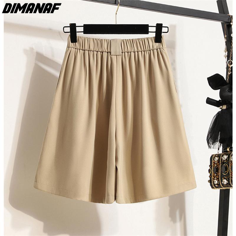 DIMANAF 2022 Plus Size letnie spodenki spodnie wysokiej talii damskie luźne dorywczo kobiece spodnie typu casual spodnie podstawowe spodnie 5XL
