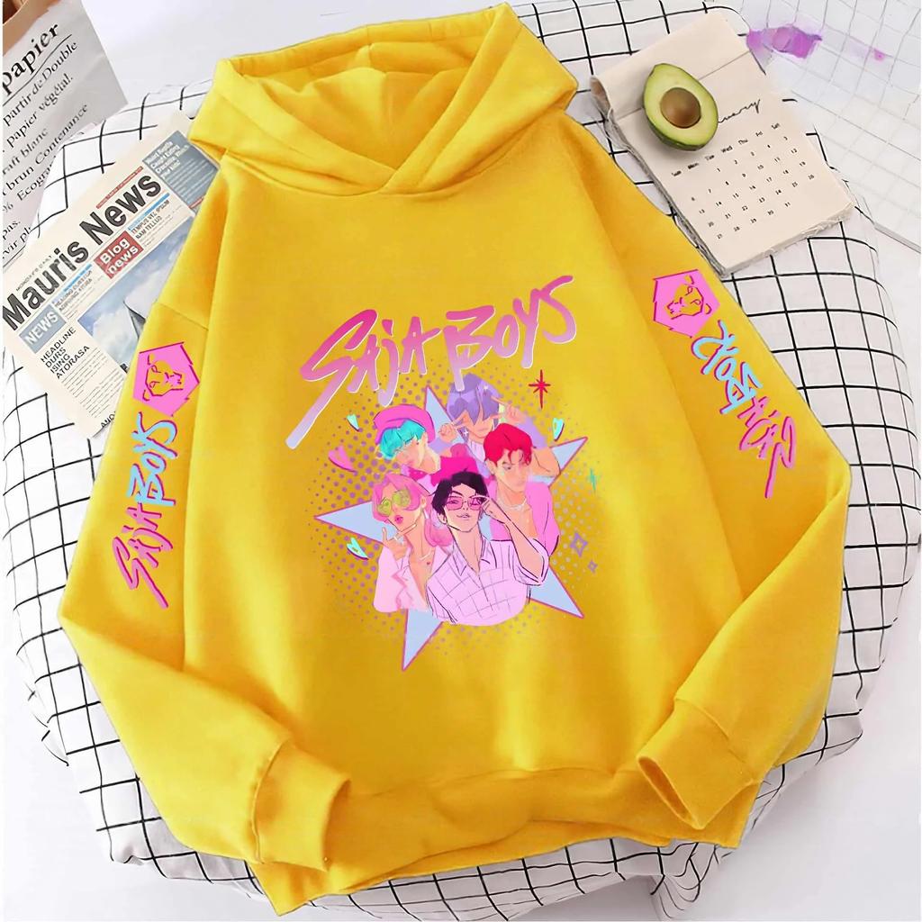 Autumn Winter KPop Demon Hunters Print Children's Hoodie Fashion Casual Sweatshirt Kids Sportswear Girls Clothes Hooded Pullover