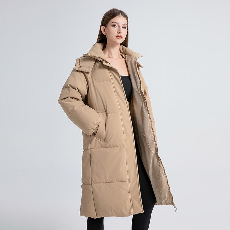 Herbst Winter Warme Parka Frauen Einfarbig Lose Lange Mit Kapuze Mantel Jacken Outwear M-XXXL