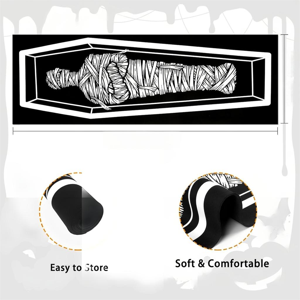 Halloween Carpet, Coffin, Mummy, anti-slip and absorbent carpet, living room, kitchen, corridor decoration carpet