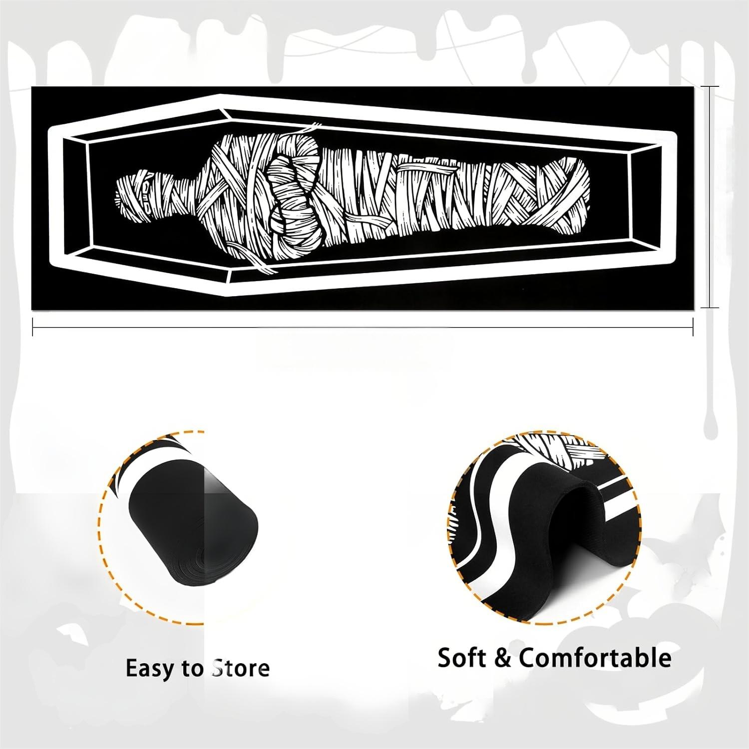 

Halloween Carpet, Coffin, Mummy, anti-slip and absorbent carpet, living room, kitchen, corridor decoration carpet 40X120CM (1.3X3.9FT