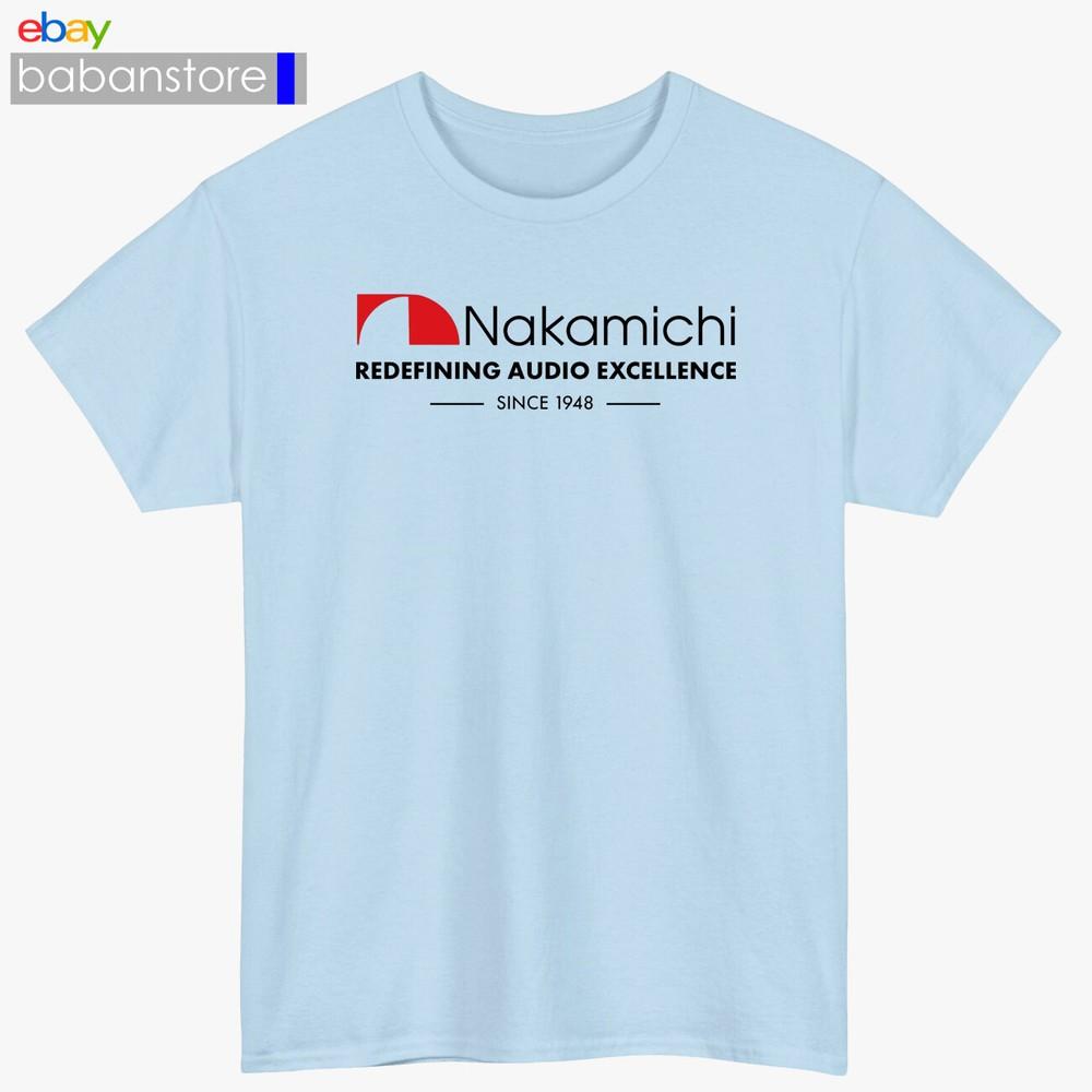 Nakamichi Audio Logo Black/White/Gr wbr/ ey/Navy/Red/Li wbr/ ght Blue TShirt Size S5XL Unisex T-Shirt M
