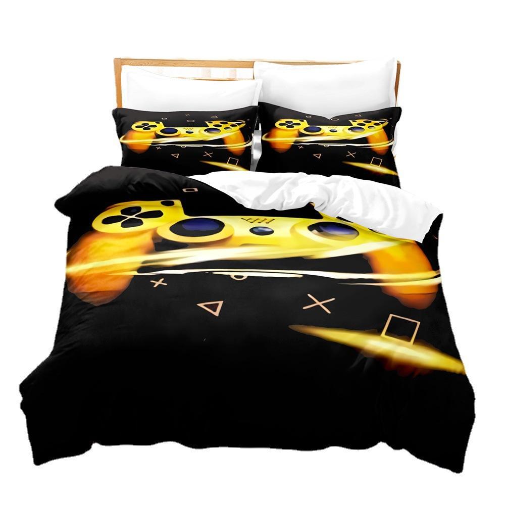 Home Textile Sheet Kit 3D Digital Printing Three-Piece Quilt Cover Gamepad Three-Piece Set