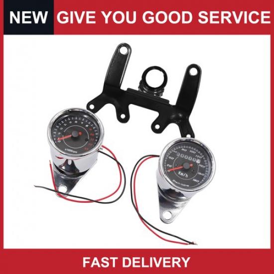 Universal Backlight Motorcycle Tachometer Speedometer Odometer Gauge Pack of 1
