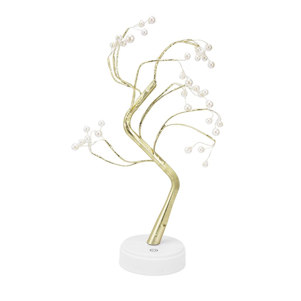 Tabletop Bonsai Tree Lamp Adjustable Safe Use Stable Night Light with Copper Wire USB Cable for Home Christmas