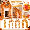 Artificial Maple Leaf Garland 175cm Long with Realistic Leaf Texture for Seasonal Home Decoration and Event Display