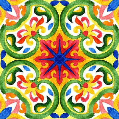 Poromoro Portuguese Spanish Azulejo Tile Stickers Peel and Stick Kitchen Bathroom Mosaic Tile Stickers Set of 16 & (5.9,2)