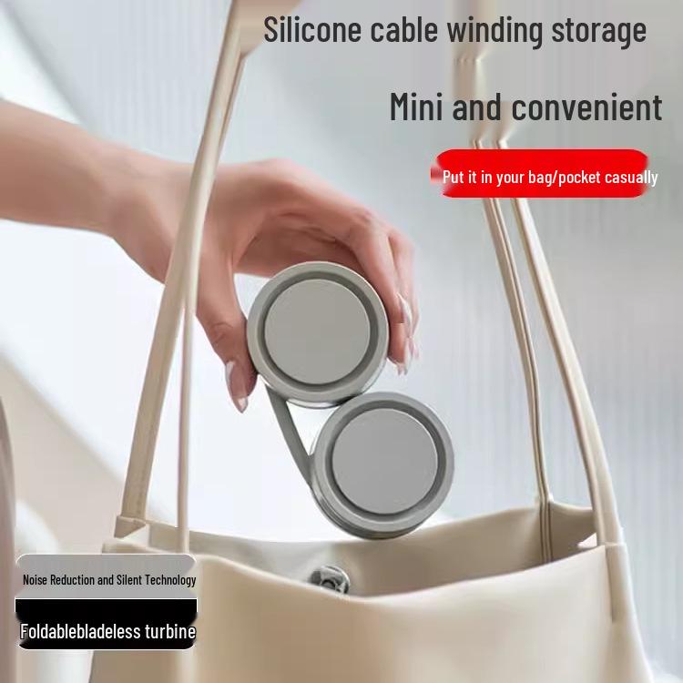 Portable Silent Rechargeable Leafless Neck Fan