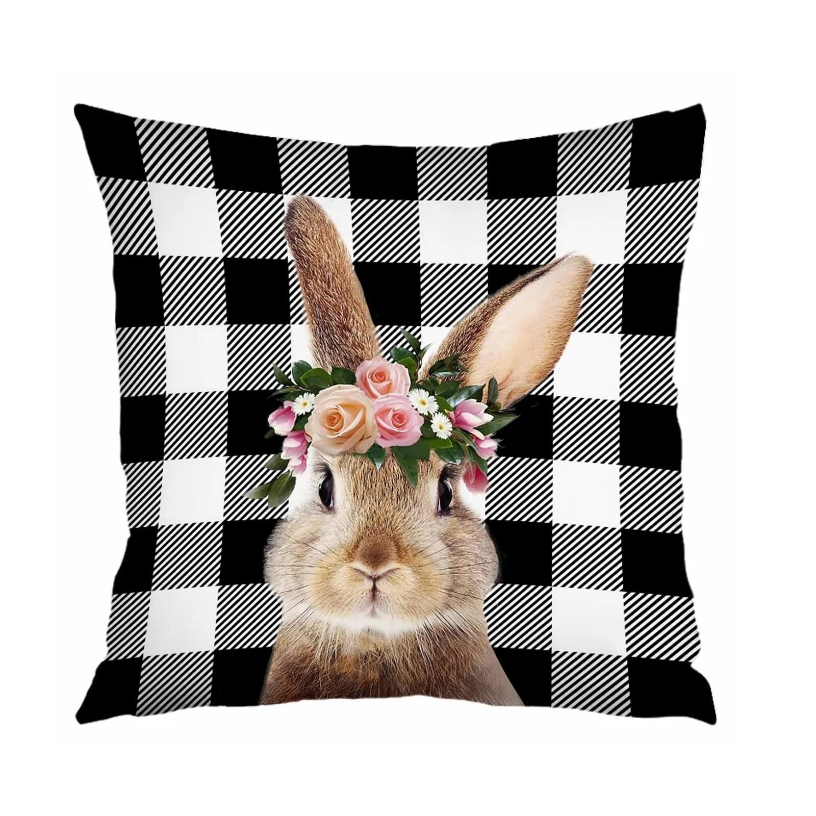 Пасхальные наволочки украшения чехлы для дома праздничный набор из 4 пасхальных наволочек наволочка для дивана и прикроватной тумбочки для дома One Size 589₽