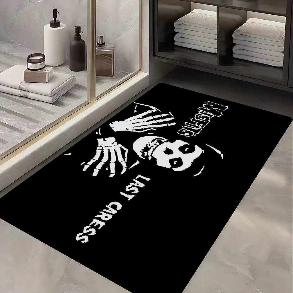 Punk Band The Misfits Room Mats Retro Multiple Choice Living Room Kitchen Rug Non-Slip Welcome Rug