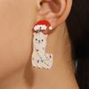 Fashion Dangle Earrings Tree Alpacas Gingerbreads Man Earrings Statement Jewelry