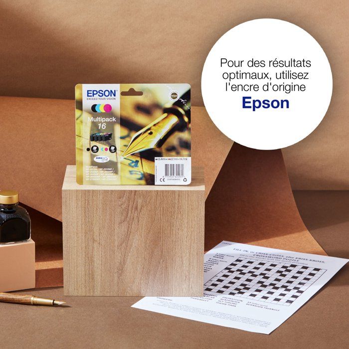 EPSON Multipack T1626 - Stylo Plume - Noir, Cyan, Magenta, Jaune (C13T16264012)