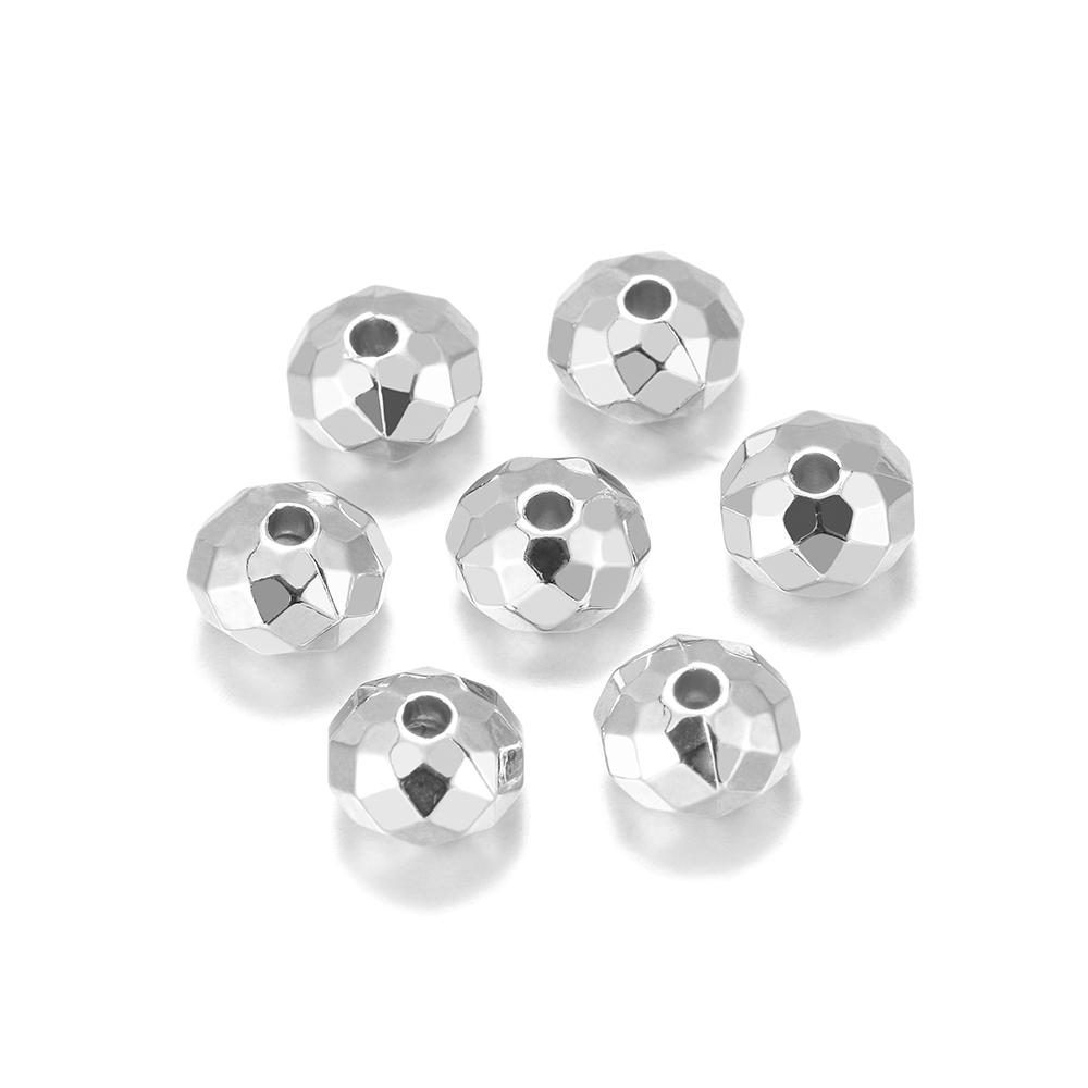 

100 шт./лот KC родиевое колесо, круглые пластиковые бусины CCB, свободные бусины-прокладки для изготовления ювелирных изделий своими руками, браслет, ожерелье, принадлежности